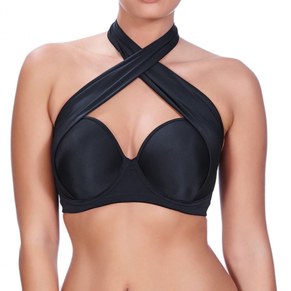 COPY - Freya Deco Swim Bandeau Bikini Top in Black